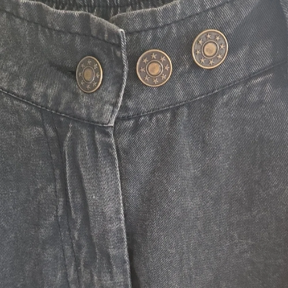 Boho Patchwork Black Women’s Jeans - Picture 2 of 4